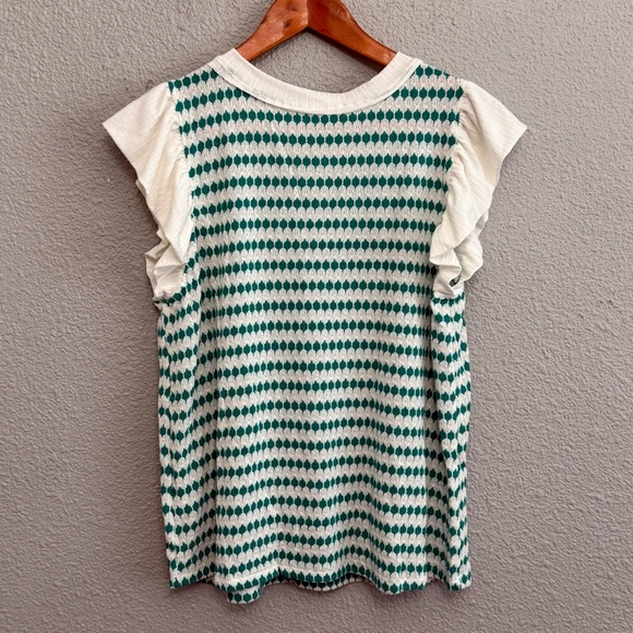 Ces femme Gracie Knit‎ Sweater Top Size Large Ruffle Sleeve - Picture 4 of 5